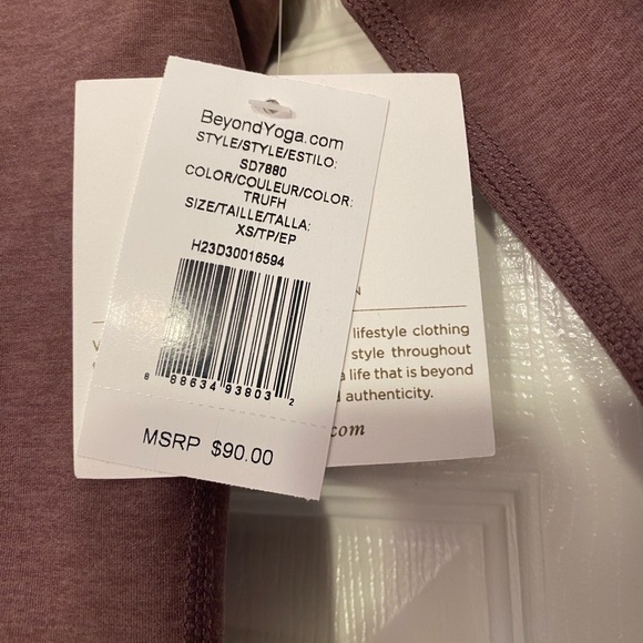 NWT Beyond Yoga Spacedye Enlighten Cropped Pullover in Truffle Heather - Picture 5 of 7